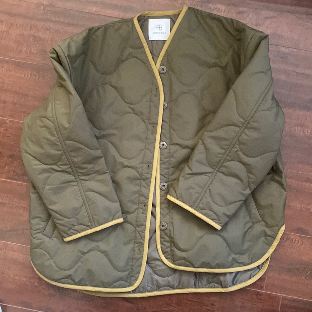 Puffy green jacket